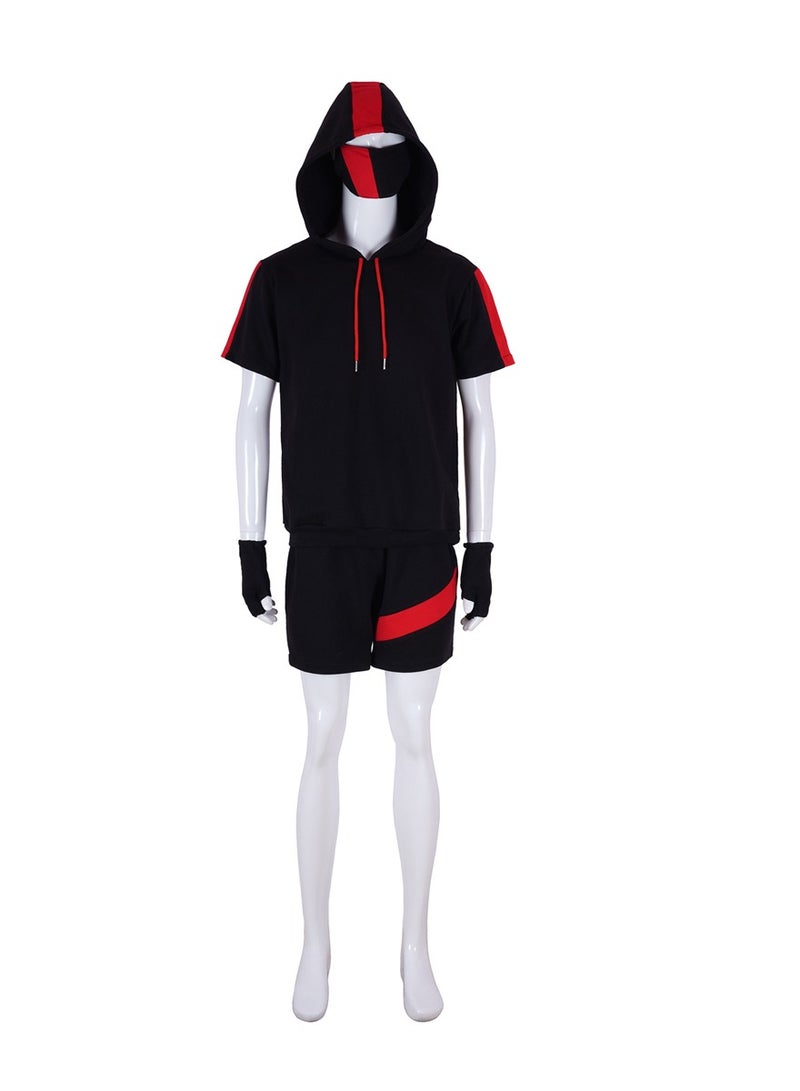 Game Fortnite ikonik clothing adult and children cosplay splicing short-sleeved sweatshirt cos suit Stage Dress Up Costume - Image 1