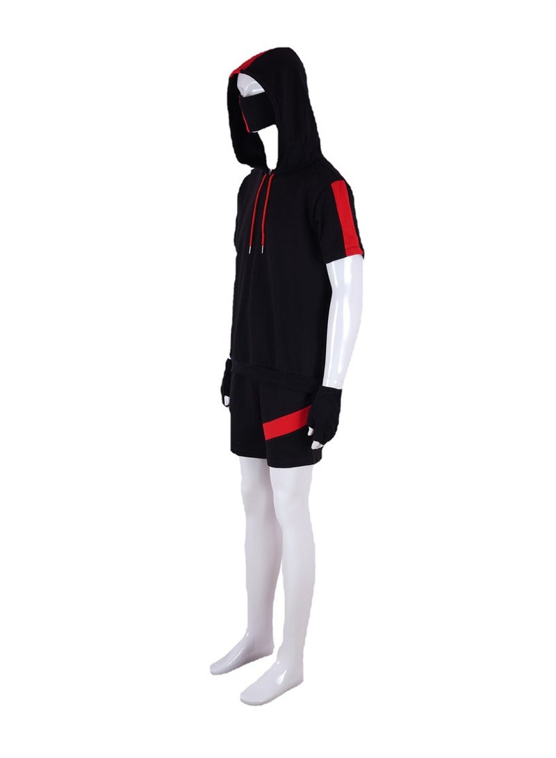 Game Fortnite ikonik clothing adult and children cosplay splicing short-sleeved sweatshirt cos suit Stage Dress Up Costume - Image 4