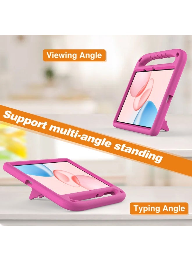 Cover for Honor Pad 10 12.1 Inch Released 2025 Tablet Case for Kids - Durable Lightweight EVA Shockproof Protective Handle Stand Cover Compatible with Honor Pad 10 12.1" (Rose Red) - Image 2