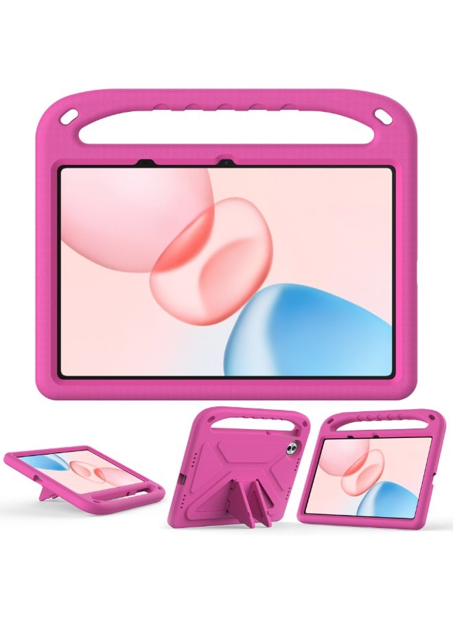 Cover for Honor Pad 10 12.1 Inch Released 2025 Tablet Case for Kids - Durable Lightweight EVA Shockproof Protective Handle Stand Cover Compatible with Honor Pad 10 12.1" (Rose Red) - Image 1