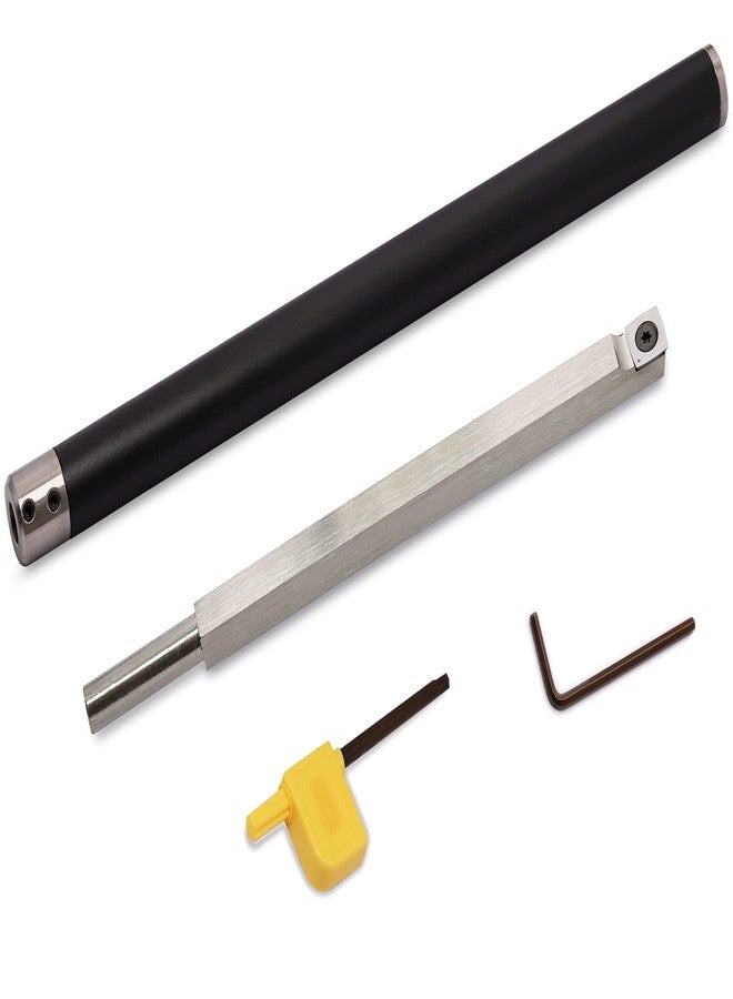 Asieg Tool Carbide Tipped Lathe Chisel Wood Turning Tool Set Rougher Tools Bar with 15mm Square Radius Carbide Insert Cutter for Wood Hobbyist or DIY or Carpenter - Image 3