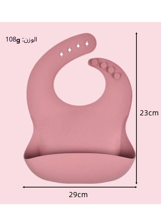 New silicone bibs baby portable food-grade drooling towel baby eating waterproof dirt-resistant silicone rice bibs - Image 2