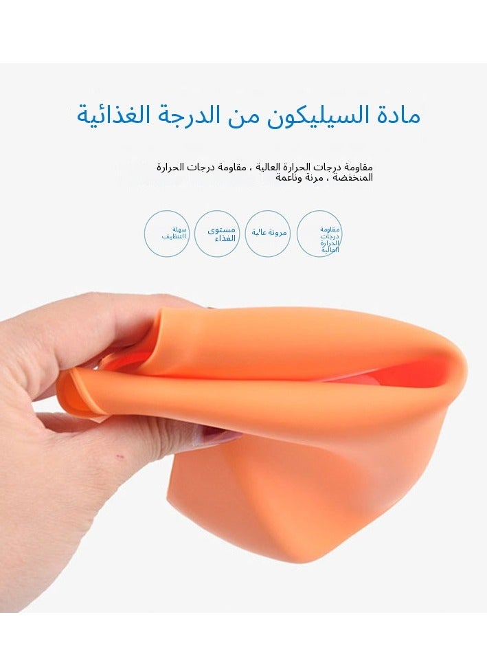 New silicone bibs baby portable food-grade drooling towel baby eating waterproof dirt-resistant silicone rice bibs - Image 5