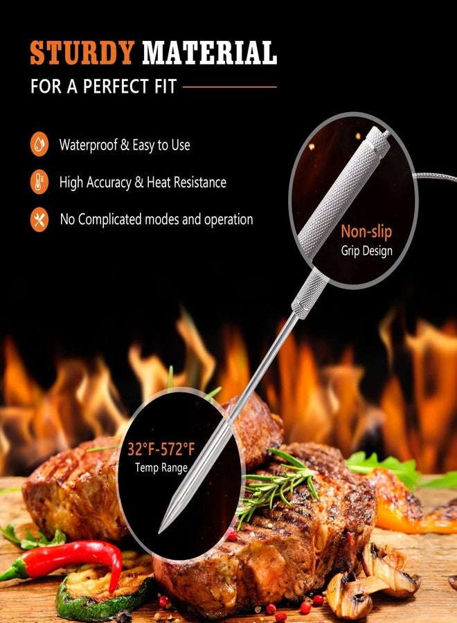 YAOAWE Upgraded Meat Probe Replacement for Thermopro Thermometers TP04, TP06, TP06S, TP07, TP-07S, TP08, TP-08S, TP09, TP09B, TP-10, TP16, TP17, TP20, TP20S, TP25, TP27, TP28, TP829, TP930, 2.5mm - Image 4