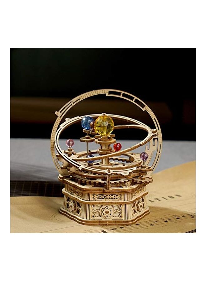 NIBEMINENT 3D Wooden Puzzles Construction Model Kit to Build DIY Music Box Building Kits Rotating Merry-Go-Round (Romantic Carousel) 9.2inch - Image 4