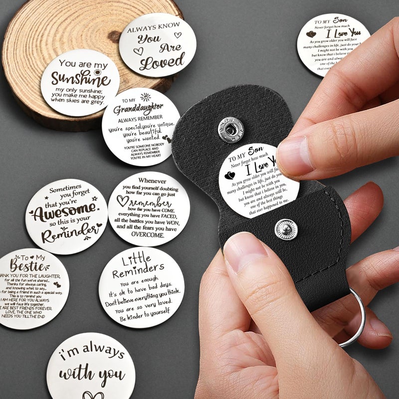 CINDYHE Pocket Hug Token keychain Gifts for Men Women Him Her Dad Mom Son Daughter Brothers Sisters Teacher Boy Girl Friends (Son Gift) - Image 5