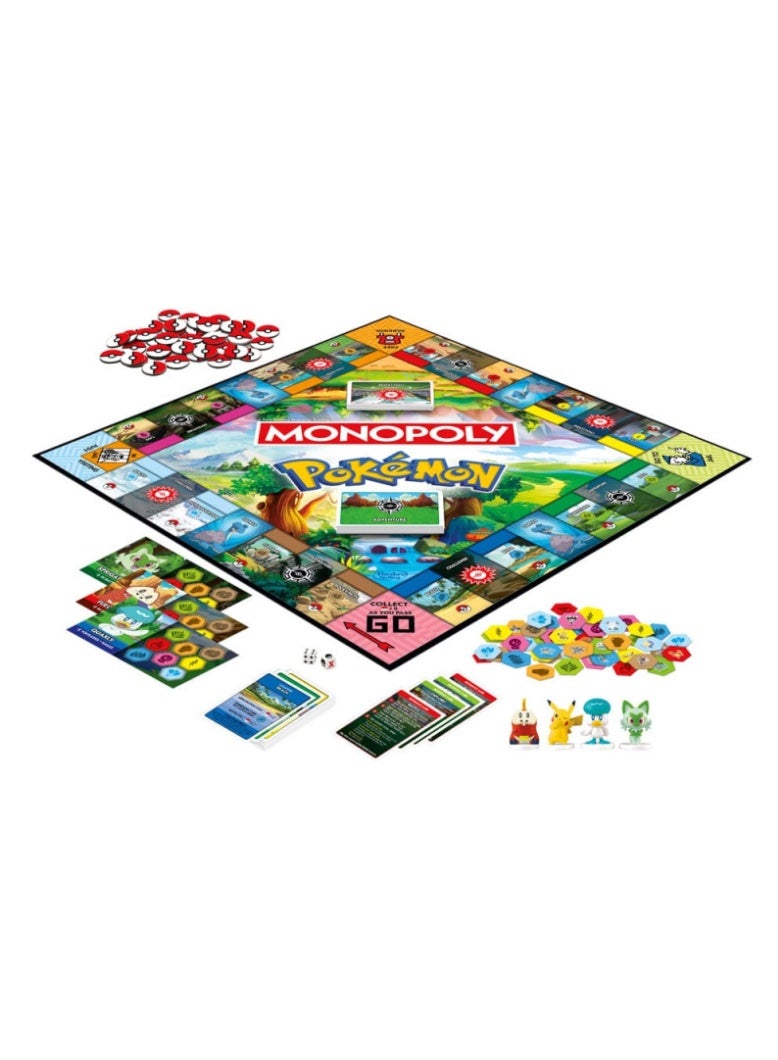 مونوبولي لعبة طاولة هاسبرو جيمينغ مونو بولي Pokémon إصدار للأطفال والعائلات - Image 3