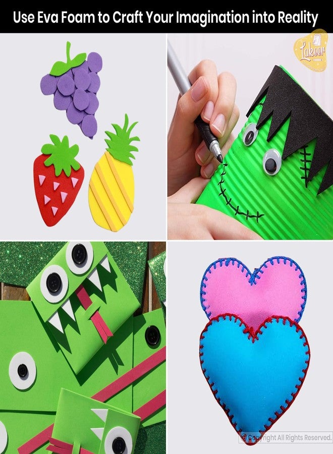 Lakeer A3 EVA Foam Sheet (42cm X 29.7cm) Pack of 10, for Scrapbooking, Craft Projects, Decorations, 2 mm, Multicolour, Ethylene Vinyl Acetate (EVA), watercolor - Image 4