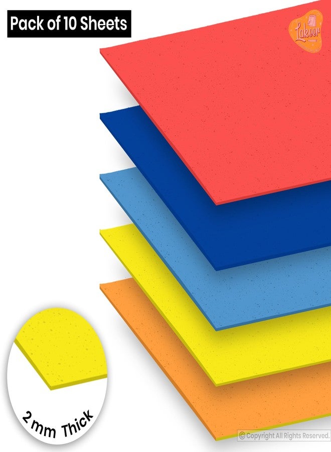 Lakeer A3 EVA Foam Sheet (42cm X 29.7cm) Pack of 10, for Scrapbooking, Craft Projects, Decorations, 2 mm, Multicolour, Ethylene Vinyl Acetate (EVA), watercolor - Image 2