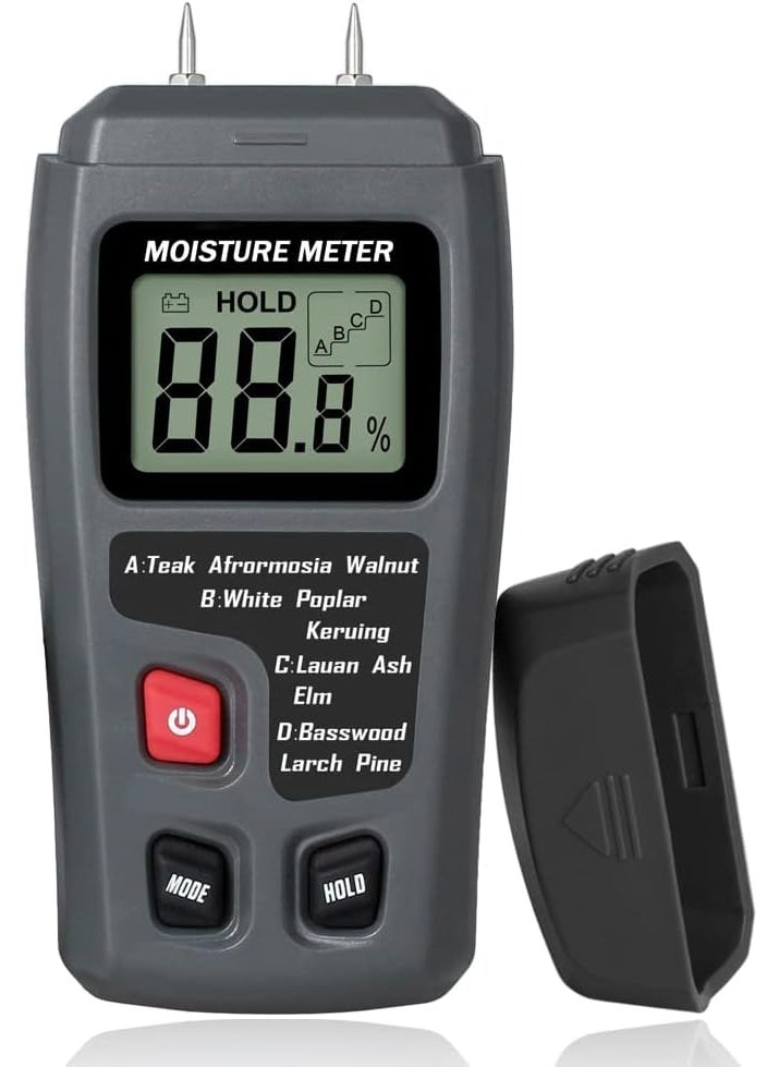 Eyech Digital Wood Moisture Meter Handheld LCD Moisture Tester Detector with 2 Test Probes for WoodPaperConcreteFirewoodBuilding Material Humidity Measuring  - Image 1
