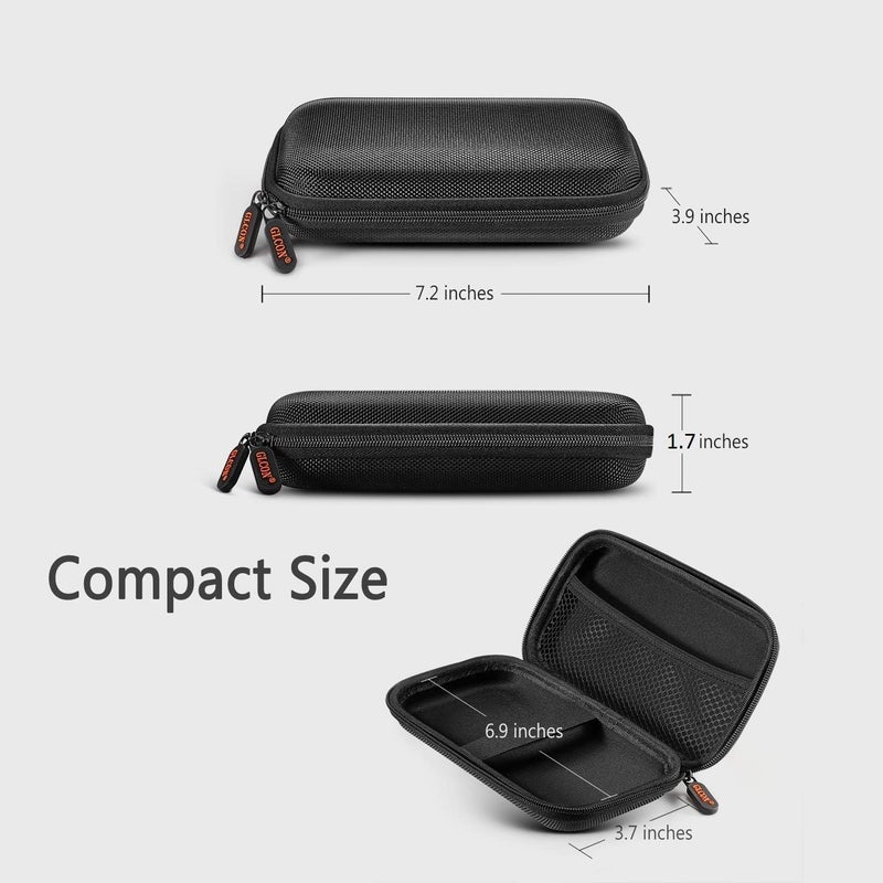 GLCON External Hard Drive Case - Shockproof EVA Carrying Case for WD My Passport Element Seagate Expansion Backup Toshiba 1TB 2TB 4TB - High Protection Portable Travel Electronic Power Bank Bag - Image 3