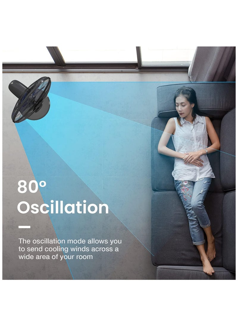 Pro Breeze - Pro Breeze 16-Inch Pedestal Fan with Remote Control and LED Display, 4 Operational Modes, 80° Oscillation, Adjustable Height & Pivoting Fan Head, Perfect for Homes, Offices and Bedrooms - Black - Image 1