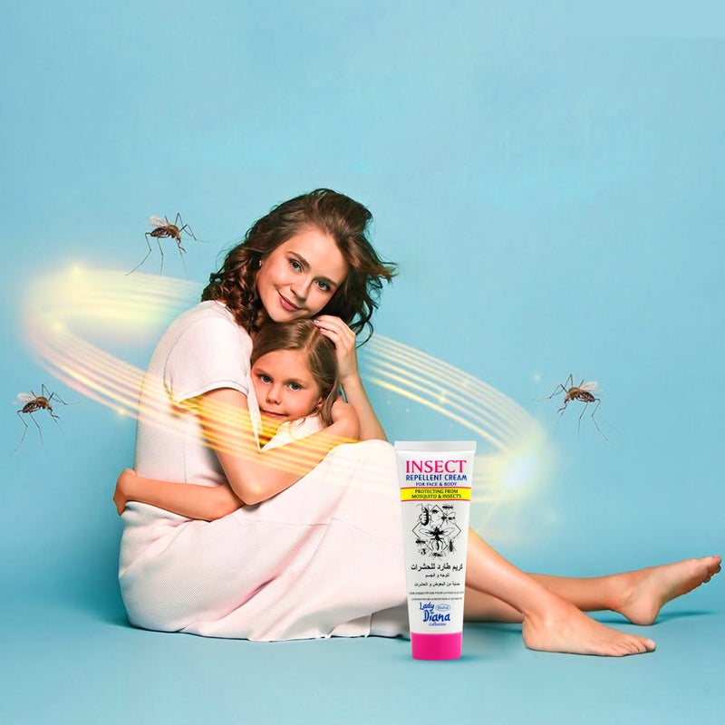 ليدي ديانا كريم ليدي ديانا الطارد للحشرات 100 غرام - حماية سريعة المفعول ضد البعوض والحشرات الأخرى - Image 2