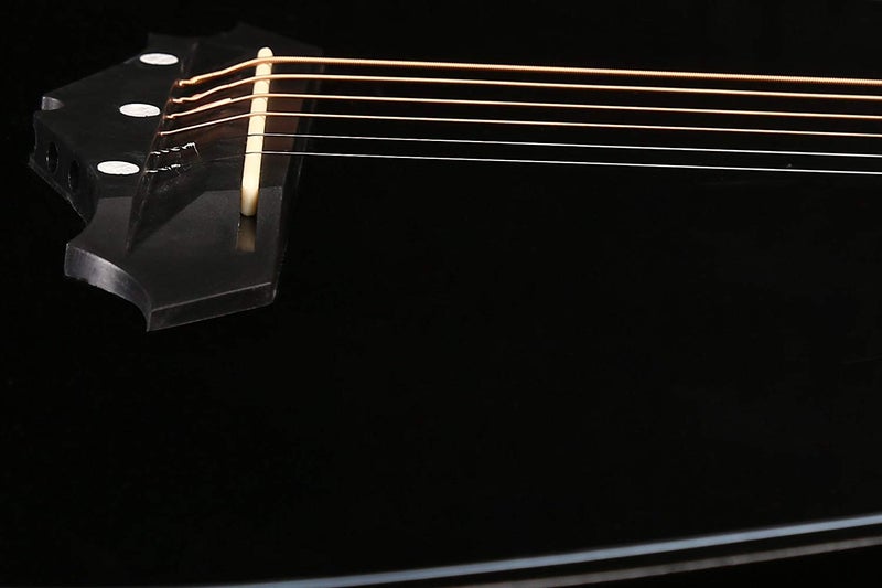 Juarez Engineered Wood Acoustic Guitar, 38 Inch Cutaway, JRZ38C/BKNA Black - Image 5