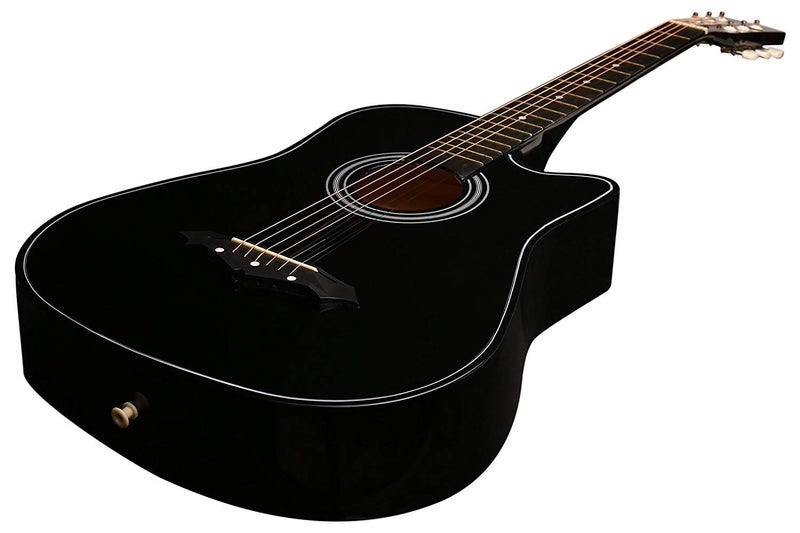 Juarez Engineered Wood Acoustic Guitar, 38 Inch Cutaway, JRZ38C/BKNA Black - Image 4