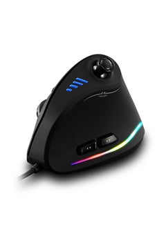 C-18 Vertical Wired Gaming Mouse 11 Programmable Buttons Adjustable 10000DPI Laser Engine RGB Light Belt 128KB On-board Memory