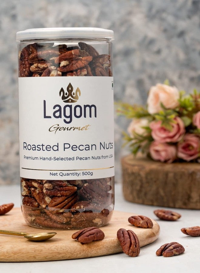 Lagom Gourmet Roasted Pecan Nuts 1 kg | No Salt | Dry Roasted | No Oil Used | All Natural | No Preservatives | No Additives | Gluten Free | Vegan | Plant Based | Non GMO | Nuts Dry Fruits - Image 3