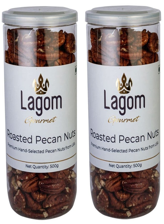 Lagom Gourmet Roasted Pecan Nuts 1 kg | No Salt | Dry Roasted | No Oil Used | All Natural | No Preservatives | No Additives | Gluten Free | Vegan | Plant Based | Non GMO | Nuts Dry Fruits - Image 1
