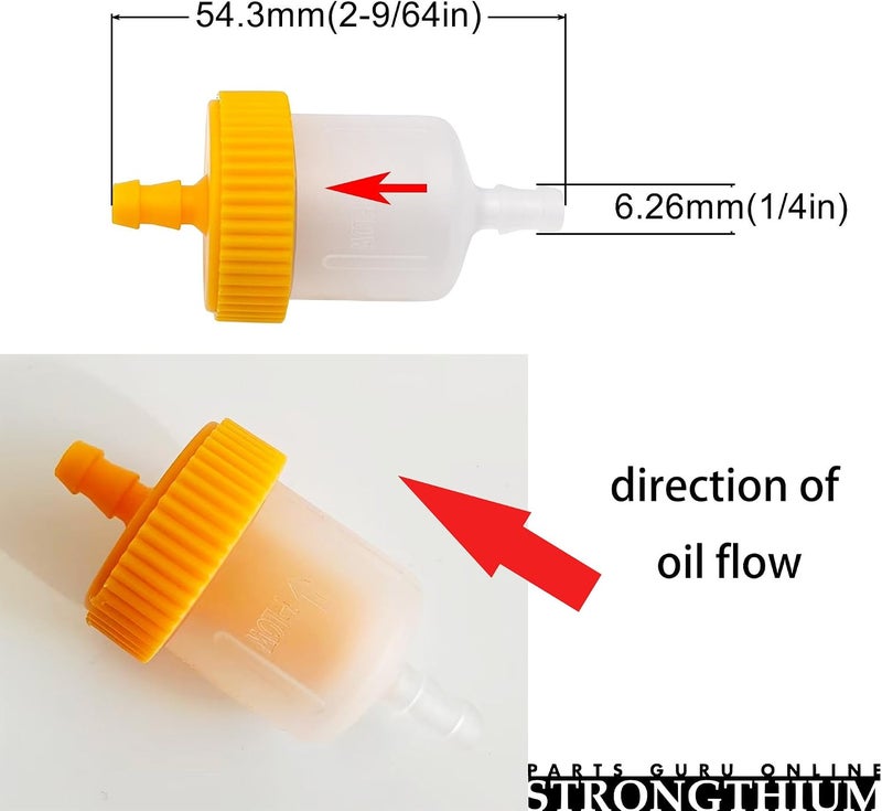 Strongthium 3/16" ID Inline Fuel Gas Filter for Scooters ATVs Dirt Bikes Mini Bikes & Go-Karts Small Gas Engines 2 Pack - Image 2