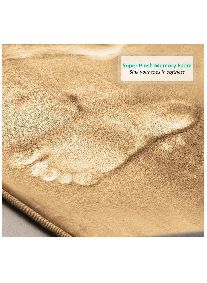 RATSAW 3 Pack Bathroom Rug Sets Extra Thick Memory Foam Bath Mat Non Slip Super Absorbent Soft Bathroom Mats Machine Washable Bathroom Floor Mats Sets for Sink Tub Shower and Toilet Brown - Image 4