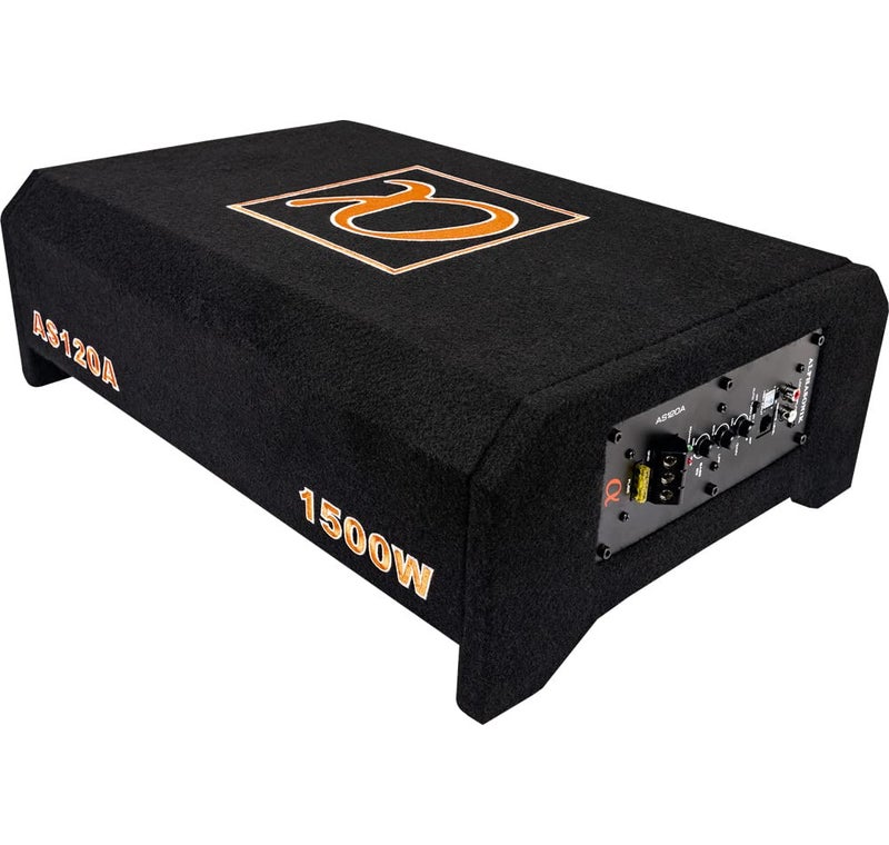 Alphasonik AS120A 12" 1500 Watts with a Built-in Amplifier Down-Firing Shallow Mount Enclosed for Tight Spaces in Cars and Trucks, Slim Thin Loaded Subwoofer Air Tight Sealed Bass Enclosure - Image 2