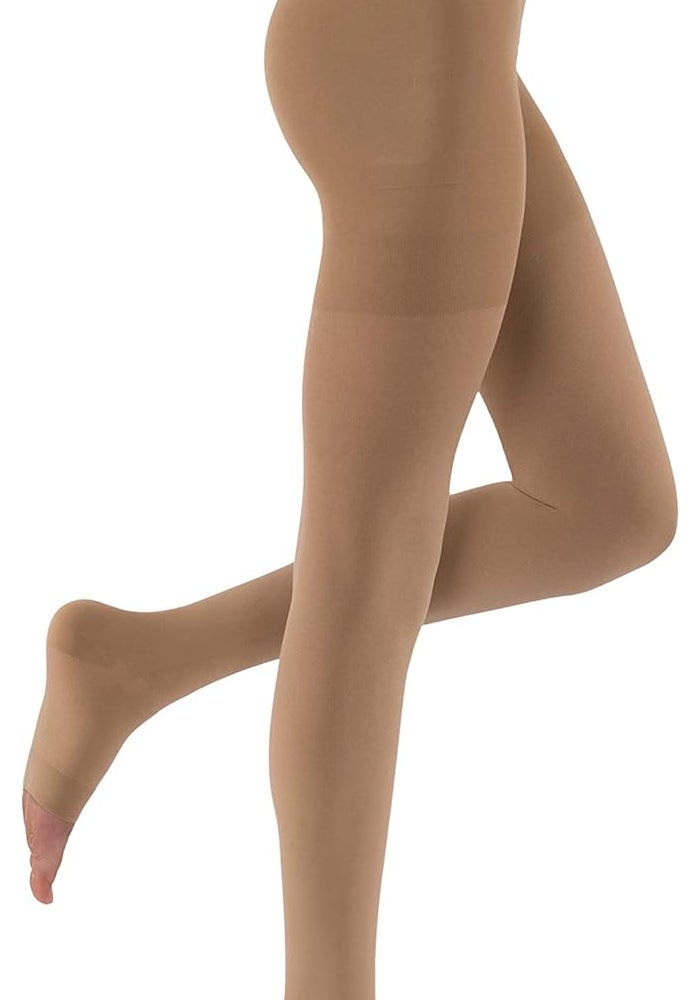 JOBST Relief Waist High Graduated Compression Stockings, 20-30 mmHg, Closed Toe, Beige, Large - Image 1
