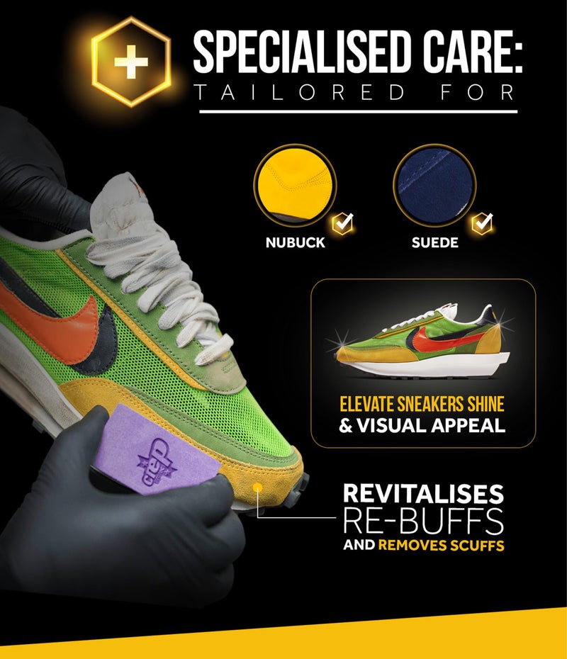 Crep Protect Box Pack - Premium Sneaker Cleaning Kit with 6 x Sneaker Wipes, 2 x Pill, Eraser, 3.5 oz Cleaning Solution, Microfibre Cloth & Brush - Image 3