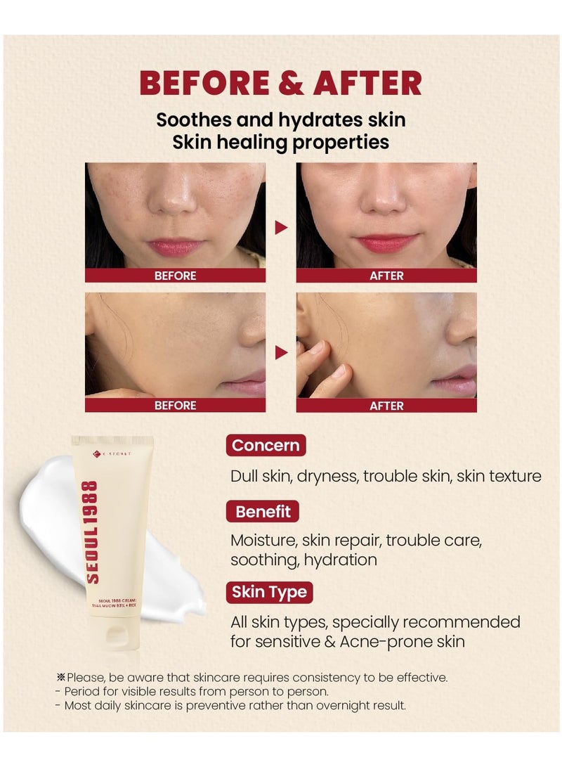 K-SECRET SEOUL 1988 Cream : Snail Mucin 93% + Rice - Image 3