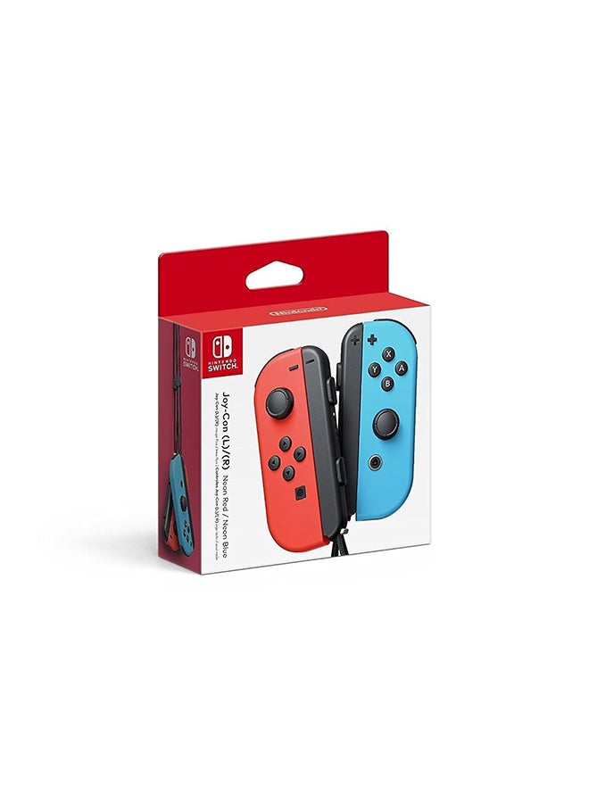 نينتندو وحدة تحكم لاسلكية Joy Cons لجهاز Nintendo Switch، وحدة تحكم بديلة L/R متوافقة مع Nintendo Switch - أحمر نيون/أزرق نيون - Image 1