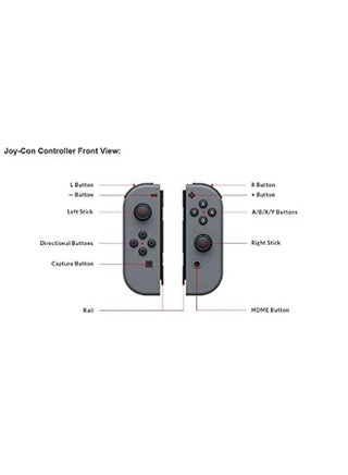 Joy Cons Wireless Controller  , L/R Controllers Replacement Compatible With Nintendo Switch - Neon Red/Neon Blue - view 5