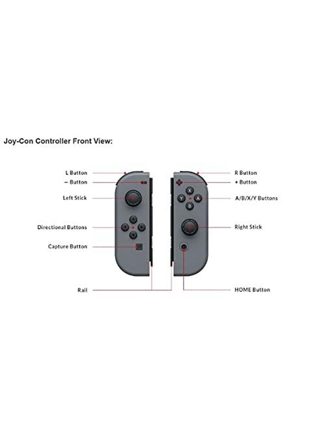 نينتندو وحدة تحكم لاسلكية Joy Cons لجهاز Nintendo Switch، وحدة تحكم بديلة L/R متوافقة مع Nintendo Switch - أحمر نيون/أزرق نيون - Image 5