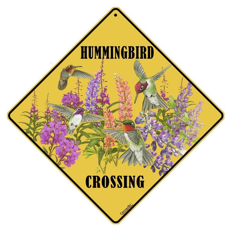 CROSSWALKS Western Hummers Crossing 12 X 12 Aluminum Sign X305