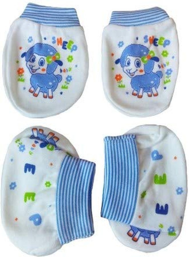 Uber World Baby Cap Mittens and Booties Cotton Set of 3 Packs Multicolour - Image 2