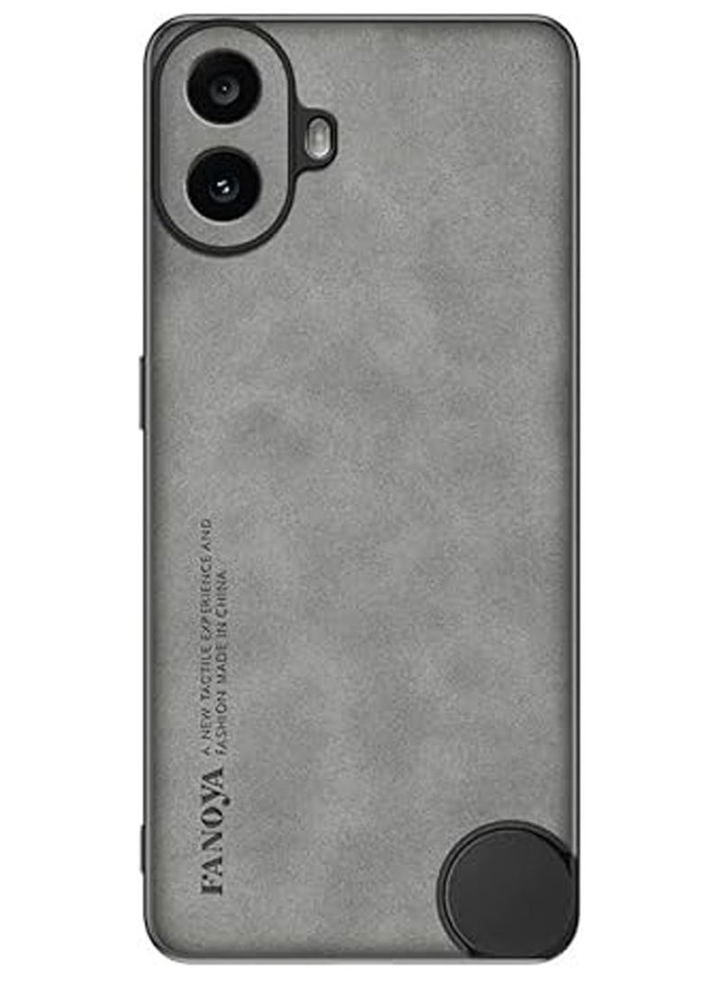 general Case Compatible with Nothing CMF Phone 1, Plain Leather Case Matte Silicone Bumper Anti-Fingerprint Shockproof Protective Back Cover for Nothing CMF Phone 1 5G - Image 1