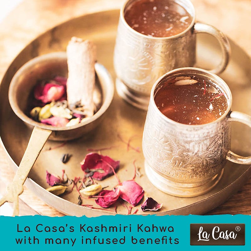 La Casa Kashmiri Qehwa | Premium Sugarfree Kahwa | Saffron & Spices | 150 grams - Image 4