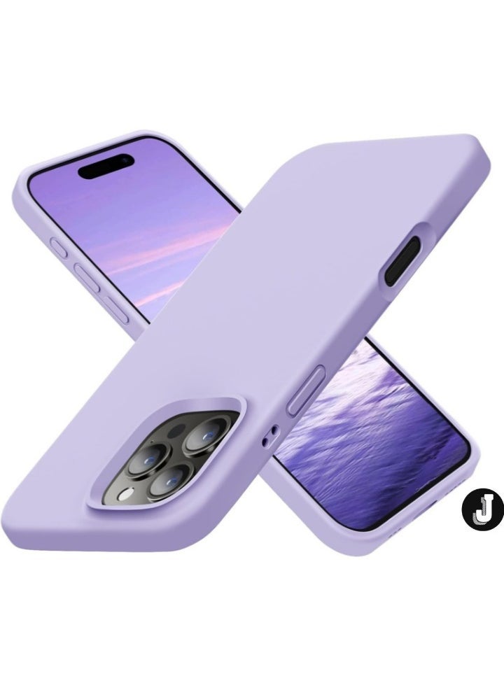 JAJEEK حافظة سيلكون سائلة ناعمة فاخرة لجهاز آيفون 16 برو - لمسة ناعمة بالكامل مع واقي (أزرق سماوي) - Image 1