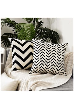 Y&D Throw Pillow Covers, Modern Pattern Linen Square Cushion Case for Sofa Couch Bed Home Outdoor Car  - Image 4