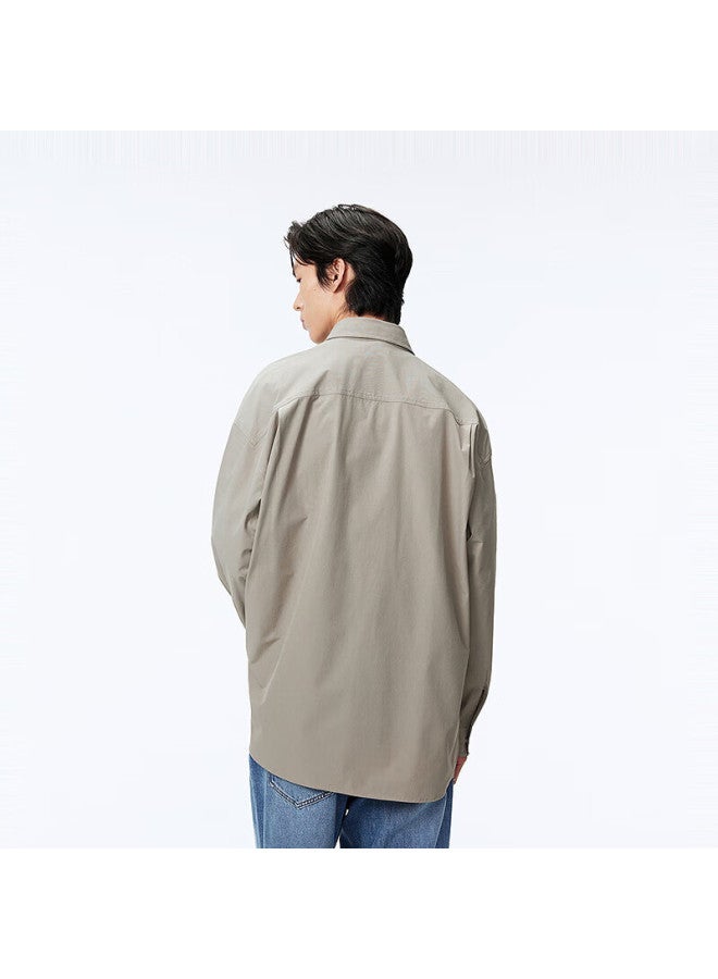 Waxbird Taipingniao Men's Casual Shirt, Spring Outdoor Workwear, Pocketed Outer Shirt For Men, Green (wide Fit), Size L - Image 4