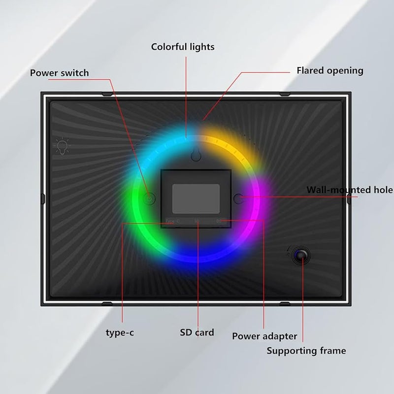 10.1 Inch Digital Photo Frame 32GB WiFi App Controlled Dynamic Display Modes - Image 4