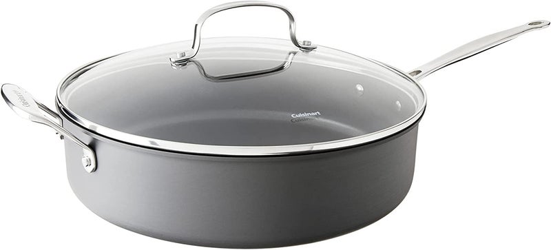 Cuisinart 633-30HP1 Chef's Classic 5.5-Quart Saute Pan Nonstick-Hard-Anodized, Black - Image 1
