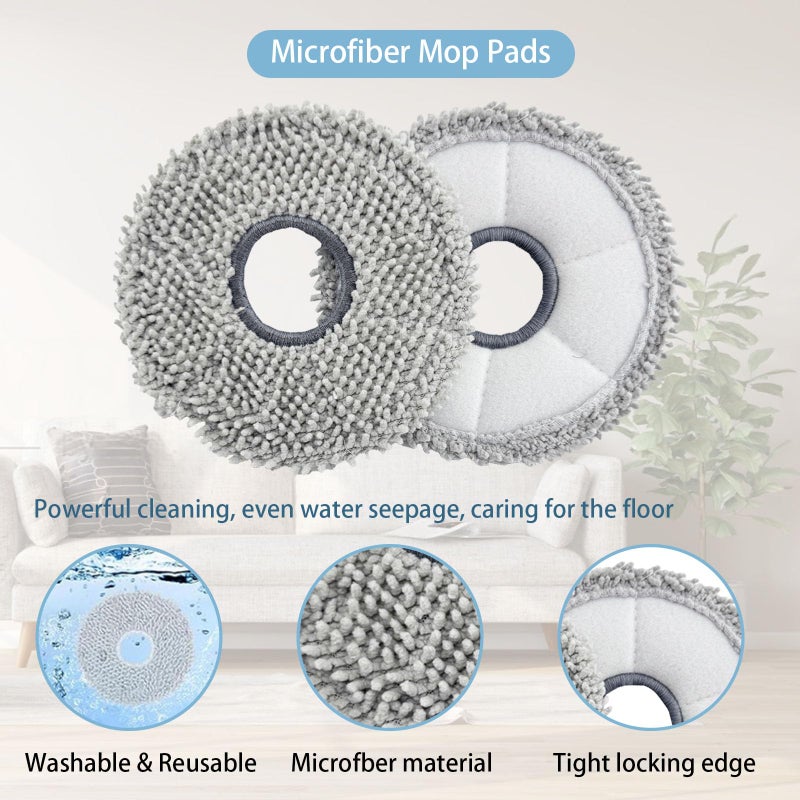 iKuKurun 24 Pack Replacement Parts for ECOVACS Deebot T20 Omni / T20 Max / T20 Pro Robot Vacuumï¼ŒIncludes Main brushes, HEPA filter, Mop pad, Dust bag and Side brushes - Image 5