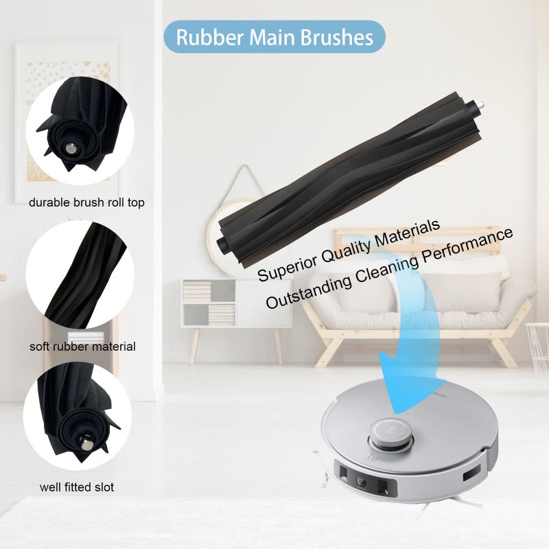iKuKurun 24 Pack Replacement Parts for ECOVACS Deebot T20 Omni / T20 Max / T20 Pro Robot Vacuumï¼ŒIncludes Main brushes, HEPA filter, Mop pad, Dust bag and Side brushes - Image 3