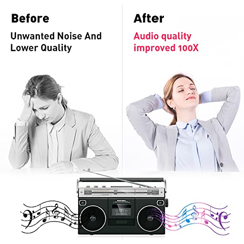Mwin Audio Cassette Head Cleaner Tape w/ 1 Cleaning Fluids Care Wet Maintenance Kit, Cleaner for Cassette Tape Player/Boombox/Deck/Recorder - Image 4