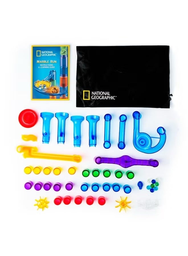 National Geographic Glow in The Dark Marble Run for Kids – STEM Building Toy Set, Marble Maze Kit with Tracks & Marbles, Educational Construction Toy for Boys & Girls Ages 6+ - Image 2