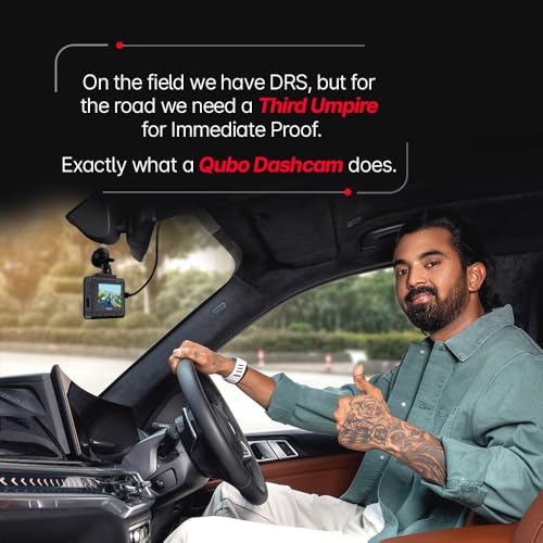 Qubo Car Dashcam Pro 2.7K | Dual Channel | Hero Group | NightPulse Vision | 5MP QHD+ Front Wide 2MP FHD Rear | G-Sensor | 2" LCD | Built-in GPS, Wi-Fi, Mic | App | Up to 1TB Storage| Made in India - Image 3
