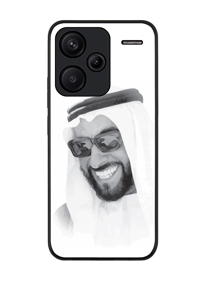 Stylizedd Rugged Black Edge Case for Xiaomi Redmi Note 13 Pro Plus, Slim fit Flexible Anti Drop Thin Cover-  Zayed, Our Father - Image 1