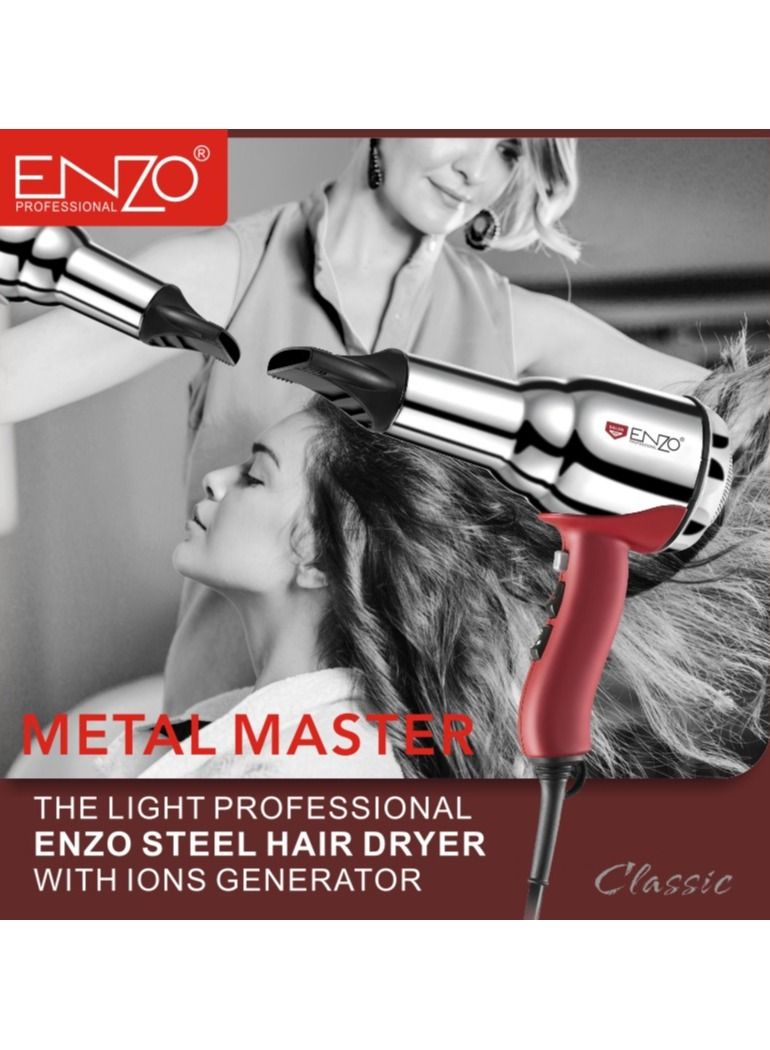 ENZO مجفف شعر إنزو إيطاليا برو ستيل 1845 واط EN2997 - Image 2