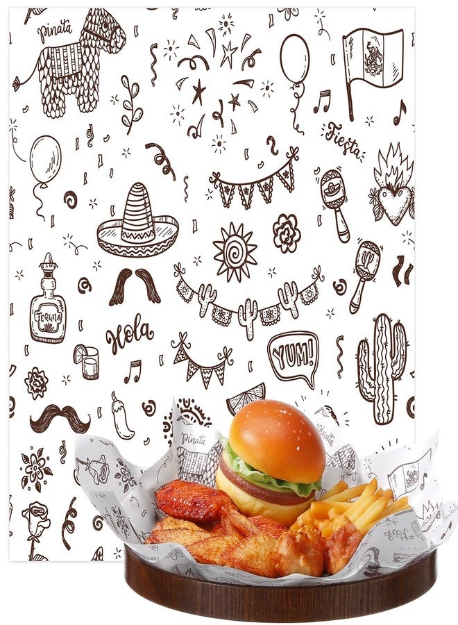 PerKoop 300 Pcs 12 x 12 Inch Deli Wax Paper Sheets Sandwich Wrapping Paper Sheets Mexican Festival Picnic Basket Liners for Food Greaseproof Breads Burgers Bakery Tissue Kitchen, White - Image 1