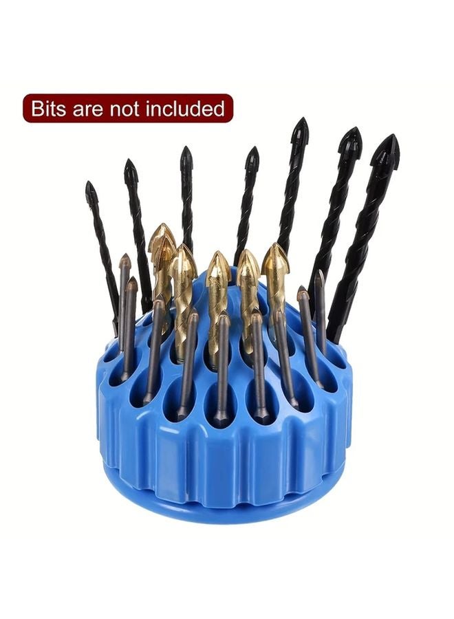 Yellow 360 Rotating Drill Bit Storage Rack Portable Tool Box Holder - Image 4