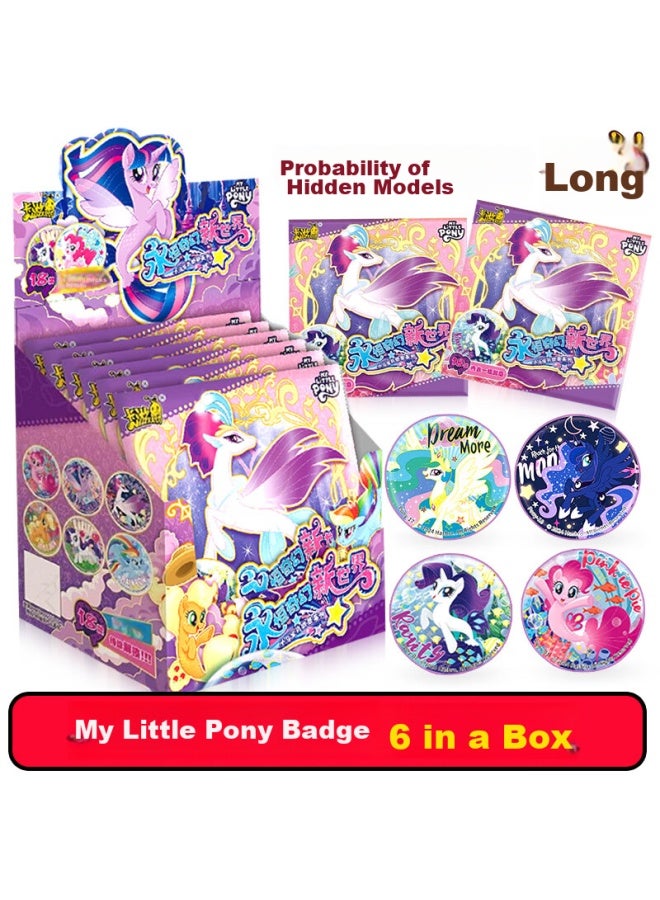 Kayou My Little Pony Badge Toy, Full Box, Eternal Fantasy Brooch Medal, Children's Day Gift, Girls' Birthday Present - Image 1